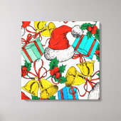 kerstPetten, geschenken en blaasjes Canvas Afdruk (Voorkant)