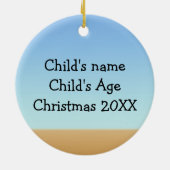 Kerstpeuter-ronde Keramisch Ornament (Achterkant)