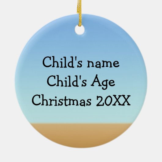 Kerstpeuter-ronde Keramisch Ornament (Achterkant)