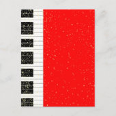 Kerstpiano Feestdagenkaart (Voorkant)