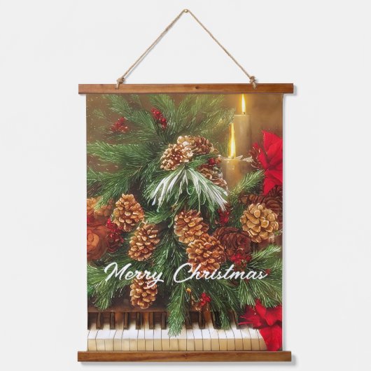 kerstpiano hangend wandkleed (Voorkant)