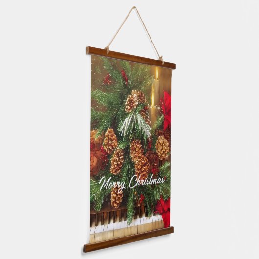kerstpiano hangend wandkleed (Gebogen)