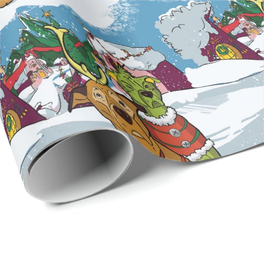 kerstpibbles cadeaupapier (Rol Hoek)