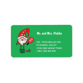 Kerstpickleball-adreslabel Etiket (Voorkant)