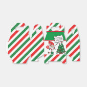 Kerstpickleball-dwergen, aangepaste tekstkabel bedankdoosjes (Uitgevouwen)