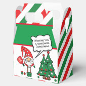 Kerstpickleball-dwergen, aangepaste tekstkabel bedankdoosjes (Geopend)