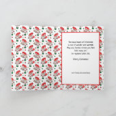 Kerstpickleball gevouwen wenskaart kaart (Binnen)