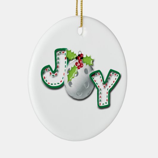 Kerstpickleball Joy Keramisch Ornament (Rechts)