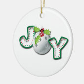 Kerstpickleball Joy Keramisch Ornament (Links)