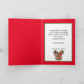 Kerstpickleball Reindeer gevouwen Kaart (Binnen)