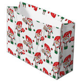 Kerstpicklebbig, grote cadeau groot cadeauzakje (Voorkant Gekanteld)