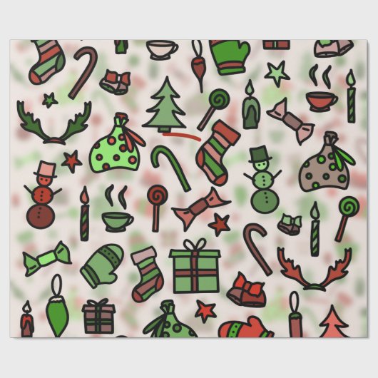  kerstpictogram cadeaupapier (Vlak)