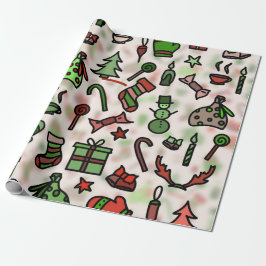  kerstpictogram cadeaupapier