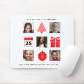 Kerstpictogram FOTOCOLLAGE Aandenken Modern Muismat (Met muis)