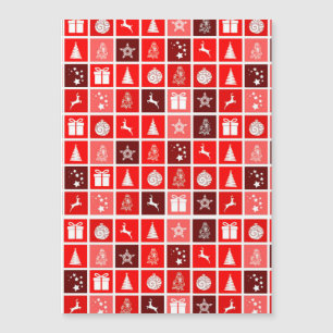 Kerstpictogram Red Squares Holiday Art Klassiek