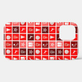 Kerstpictogram Red Squares Holiday Art Klassiek Case-Mate iPhone Case (Achterkant (horizontaal))