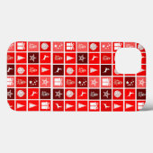 Kerstpictogram Red Squares Holiday Art Klassiek Case-Mate iPhone Case (Achterkant (horizontaal))