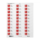 Kerstpictogram Red Squares Holiday Art Klassiek Etiket (Full Sheet)