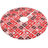 Kerstpictogram Red Squares Holiday Art Klassiek Kerstboom Rok (Gekanteld)