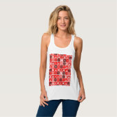 Kerstpictogram Red Squares Holiday Art Klassiek Tanktop (Volledige Voorkant)