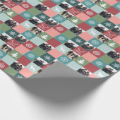 kerstpictogrammen 4 foto's cadeaupapier (Hoek)