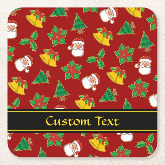 Kerstpictogrammen Kartonnen Onderzetters (Voorkant)