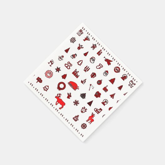 kerstpictogrammen servet (Hoek)