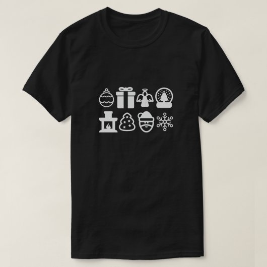 kerstpictogrammen t-shirt (Design voorkant)