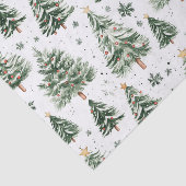 Kerstpijnbomen grillig patroon tissuepapier (Detail)