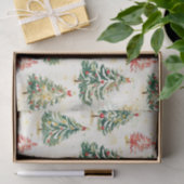 Kerstpijnbomen kleurrijk patroon tissuepapier (Geschenk)
