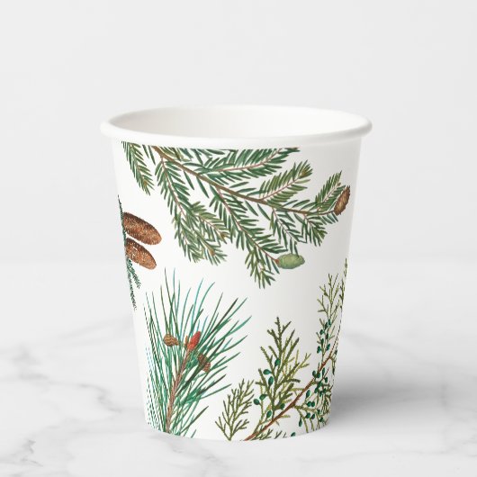 kerstpijnbomen met naaldbeschermer papieren bekers (Voorkant)