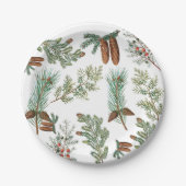 kerstpijnbomen met naaldbeschermer papieren bordje (Voorkant)