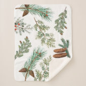 kerstpijnbomen met naaldbeschermer sherpa deken (Voorkant)