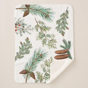 kerstpijnbomen met naaldbeschermer sherpa deken