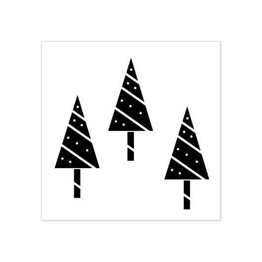 Kerstpijnbomen Rubberstempel (Afrduk)
