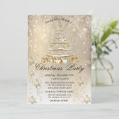 Kerstpijnboom, Ballen, Sneeuwvlok Kerstmis Kaart (Staand voorkant)