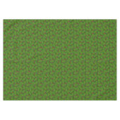 Kerstpijnboombladeren, kegels & bessen op groen tafelkleed (Voorkant (Horizontaal))