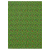 Kerstpijnboombladeren, kegels & bessen op groen tafelkleed (Voorkant)