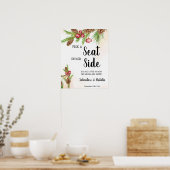 kerstpik een zitplaats aan weerszijden Poster (Keuken)