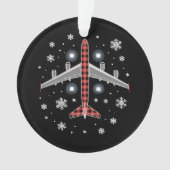 Kerstpiloot met vliegtuigruit ornament (voorkant)