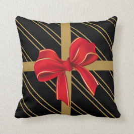 Kerstpiloot, moderne cadeauomslag met boog kussen
