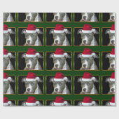 kerstpincelpuppy cadeaupapier (Vlak)