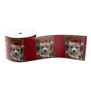 Kerstpincl-puppy 3-inch Grosgrain Lint