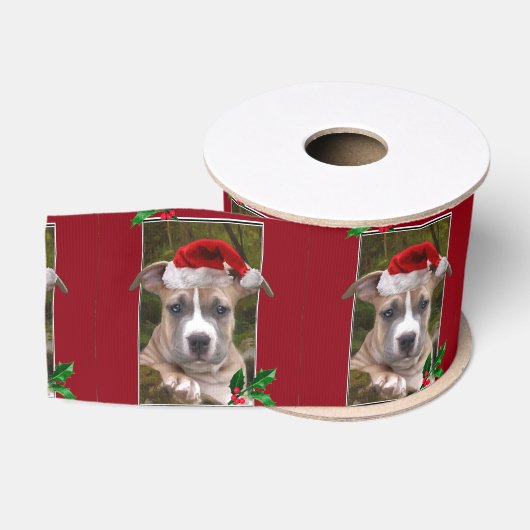 Kerstpincl-puppy 3-inch Grosgrain Lint (Spoel)