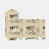 kerstPinconen, Snowflakes, Beetjes, Vierbox Bedankdoosjes (Uitgevouwen)