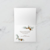 Kerstpine bevat 2 FOTOS Birch Birch Folch Feestdagen Kaart (Binnen)