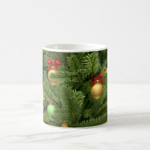 Kerstpine-boom en witte Ornamenten-koffie-Mok Koffiemok