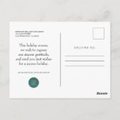 kerstpine-boom Merry-kerstgroet Briefkaart (Achterkant)