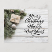 kerstpine-boom Merry-kerstgroet Briefkaart (Voorkant)