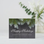 kerstpine-boom Prettige feestdagen groet Briefkaart (Staand voorkant)